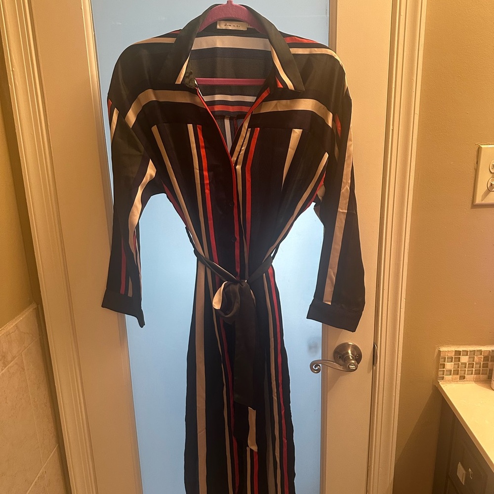 Striped Multicolor Shirt Dress